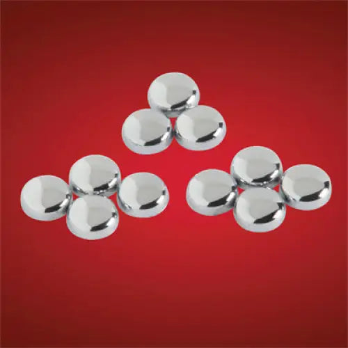 DECORATIVE CHROME CAPS FITS SIZE 6-8 SCREWS