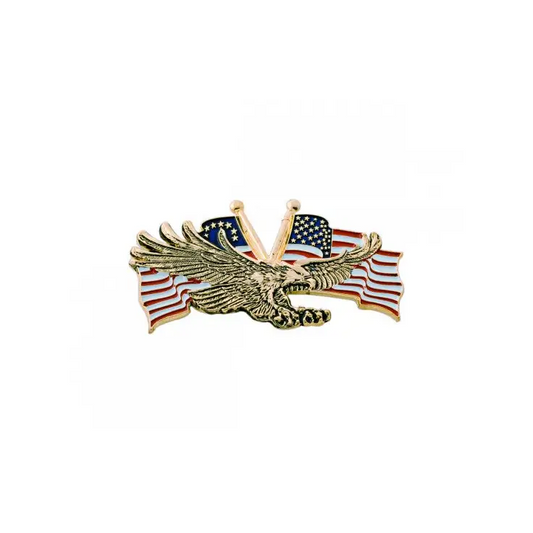 Gold Eagle With USA Flagt 3 X 1 3/4
