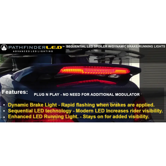 Honda Goldwing GL1800 2012-2017 Sequential LED Spoiler Light with Dynamic Brake & Running Light