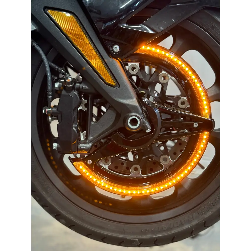2018-2025 Honda Goldwing GL1800 Chrome Rotor Covers with Amber LED Lights