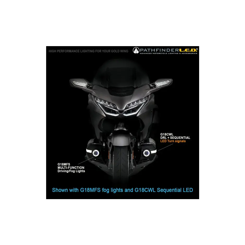 2018-2025 Honda Goldwing GL1800 Front Cowl DRL Light with Sequential LED Turn Signal - Pathfinder