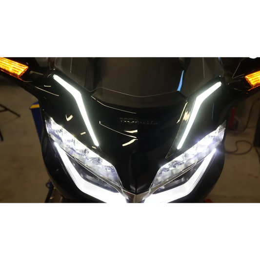 2018 Honda Goldwing GL1800 Goldstrike Strike Windshield Trim with LED Turn Signals