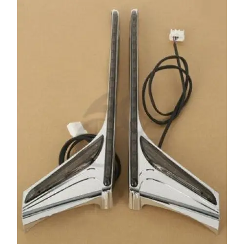 Chrome LED Vertical Rear Light Strips with Smoked Lens for Honda Goldwing GL1800 & F6B