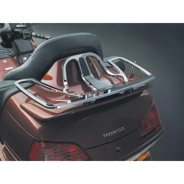 Flat Chrome Luggage Rack with Rubber Insert