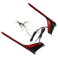 GL1800 Black LED Vertical Rear Light Strips with Red Lens