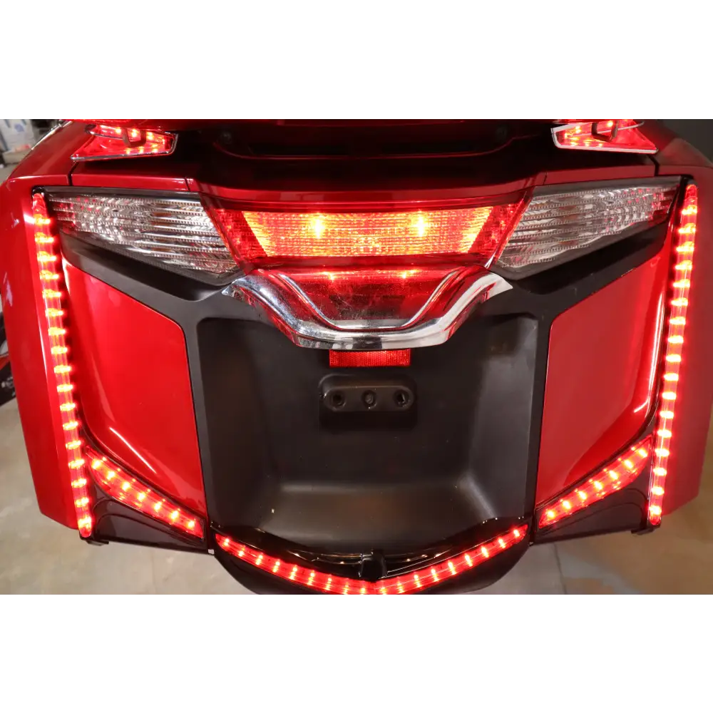 GL1800 Black LED Vertical Rear Light Strips with Red Lens