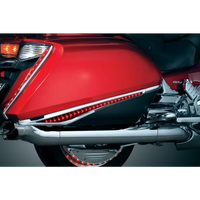 GL1800 Chrome L.E.D. Saddlebag Accent Swoops with Red Lenses