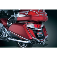 GL1800 Chrome L.E.D. Vertical Rear Light Strips with Red Lenses