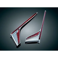 GL1800 Chrome L.E.D. Vertical Rear Light Strips with Red Lenses