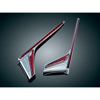 compare product GL1800 Chrome L.E.D. Vertical Rear Light Strips with Red Lenses