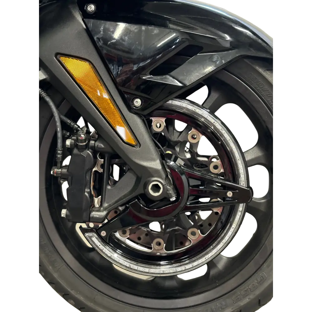 Gloss Black LED Rotor Covers with Amber Lights for Honda Goldwing GL1800 (2018-2024)