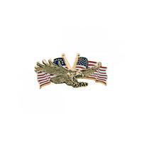 Gold Eagle With USA Flagt 3 X 1 3/4
