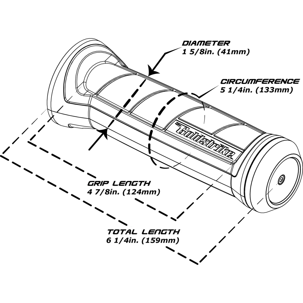 Goldstrike Grips for 2018+ Honda Goldwing GL1800 – Black or Chrome Finish