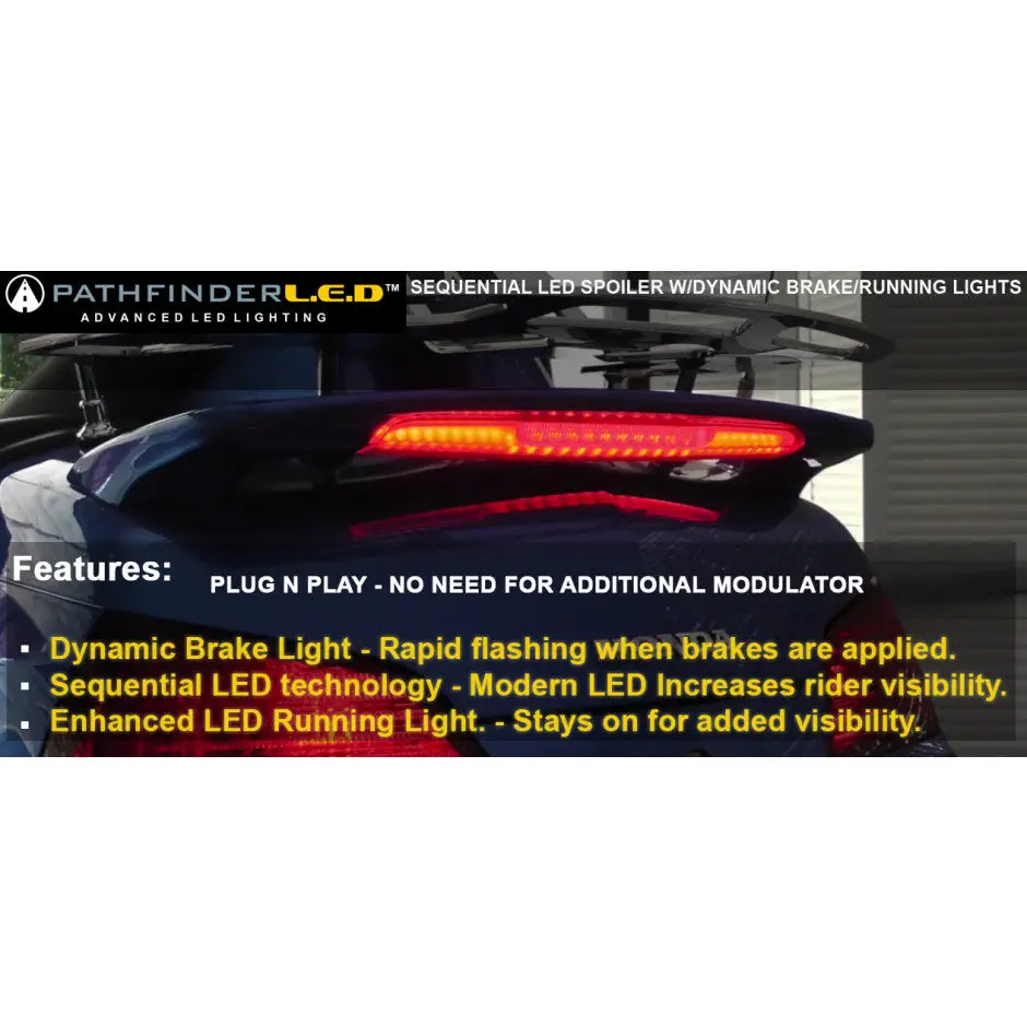 Honda Goldwing GL1800 2012-2017 Sequential LED Spoiler Light with Dynamic Brake & Running Light