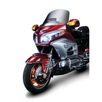 Honda Goldwing GL1800 Chrome Windshield Trim with LED Turn Signal Accents