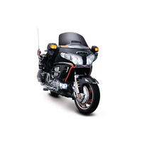 Honda Goldwing GL1800 Chrome Windshield Trim with LED Turn Signal Accents