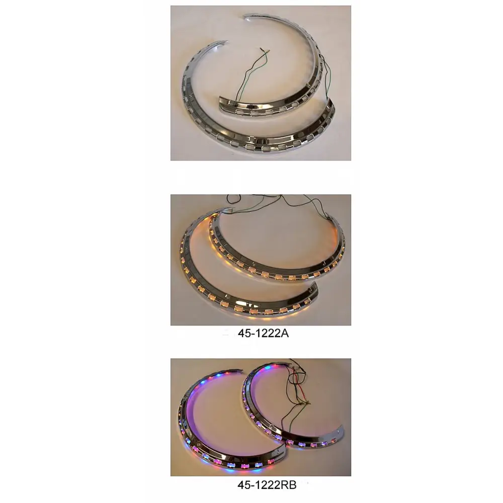 Honda Goldwing GL1800 LED Ring of Fire Rotor Cover Light Trim (Red Blue & Amber LEDs)