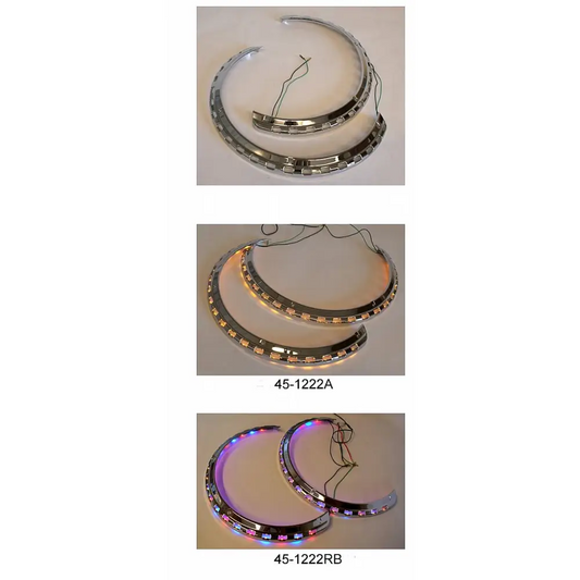 Honda Goldwing GL1800 LED Ring of Fire Rotor Cover Light Trim (Red Blue & Amber LEDs)