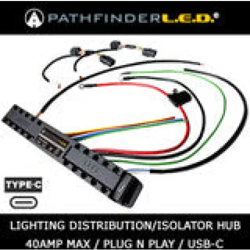 NEW! PATHFINDERLED Lighting Distribution/Isolator Hub w/USB-C for Honda Gold Wing 2018+ [Plug N Play]